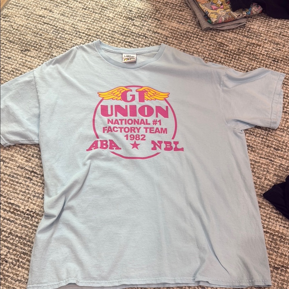 Light Blue Graphic T-Shirt